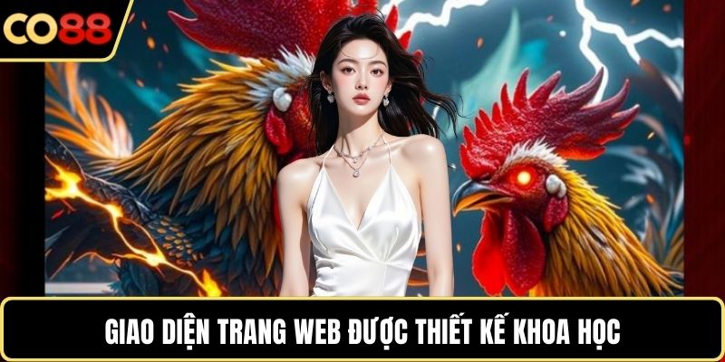 Giao diện trang web được thiết kế khoa học