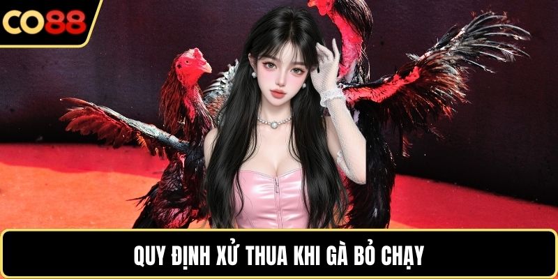 Quy định xử thua khi gà bỏ chạy